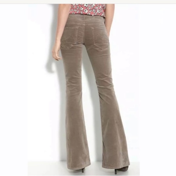 Mother The Curfew Velvet Low Rise Flare Pants Size 28 - Picture 2 of 13